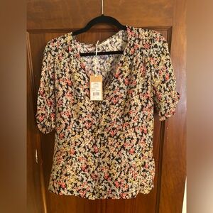 Sessun t shirt button down 100% silk